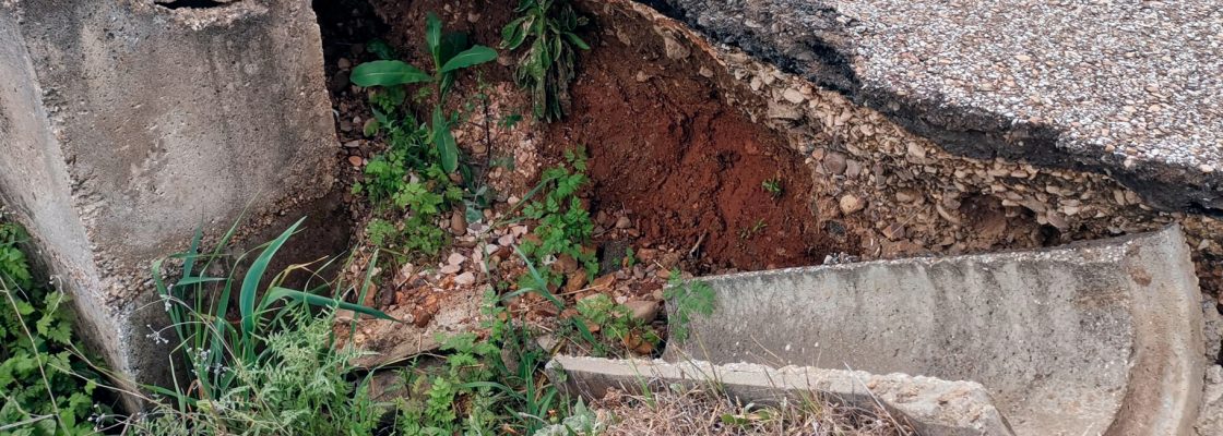 Reparação urgente do talude e do canal de escoamento – EM 517 – Km 6,4