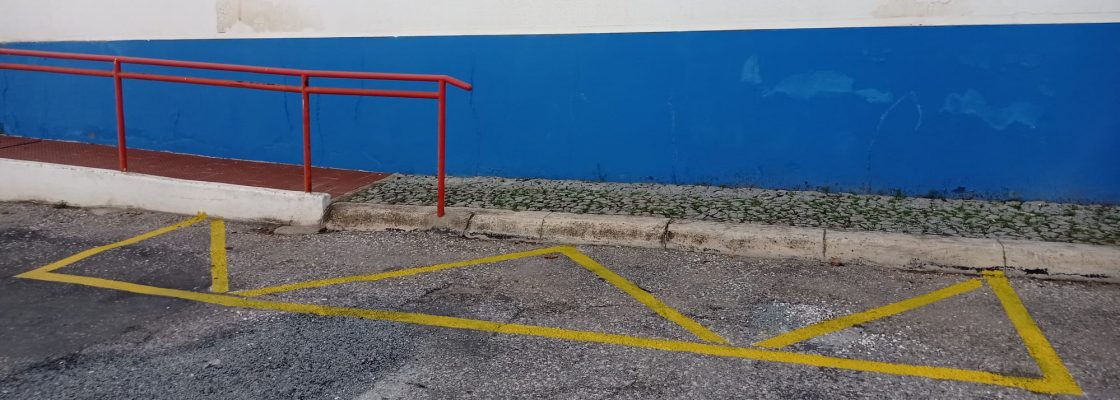 Granja, Luz e Mourão – Marcações rodoviárias no pavimento