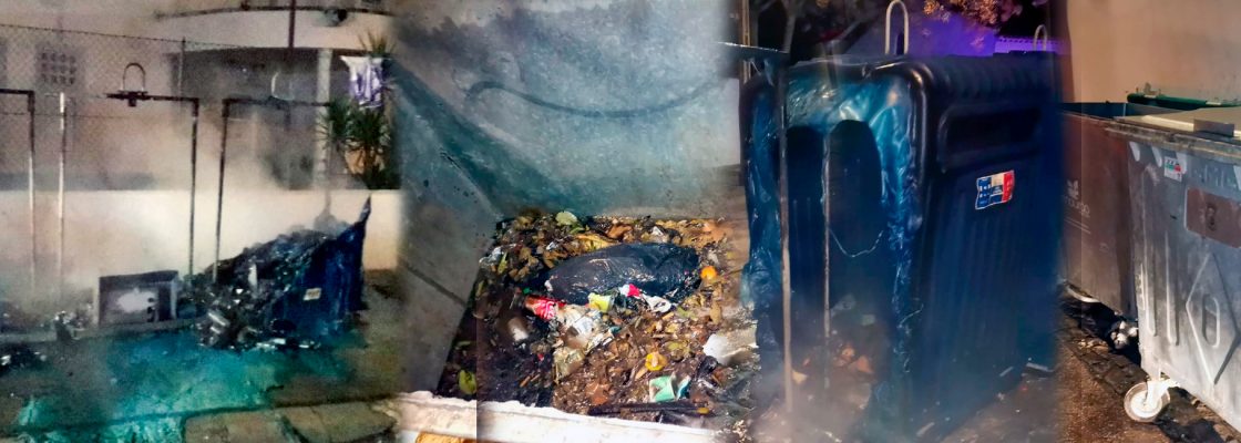 Mourão – Incêndio em Ecopontos em Mourão e em contentor de resíduos urbanos